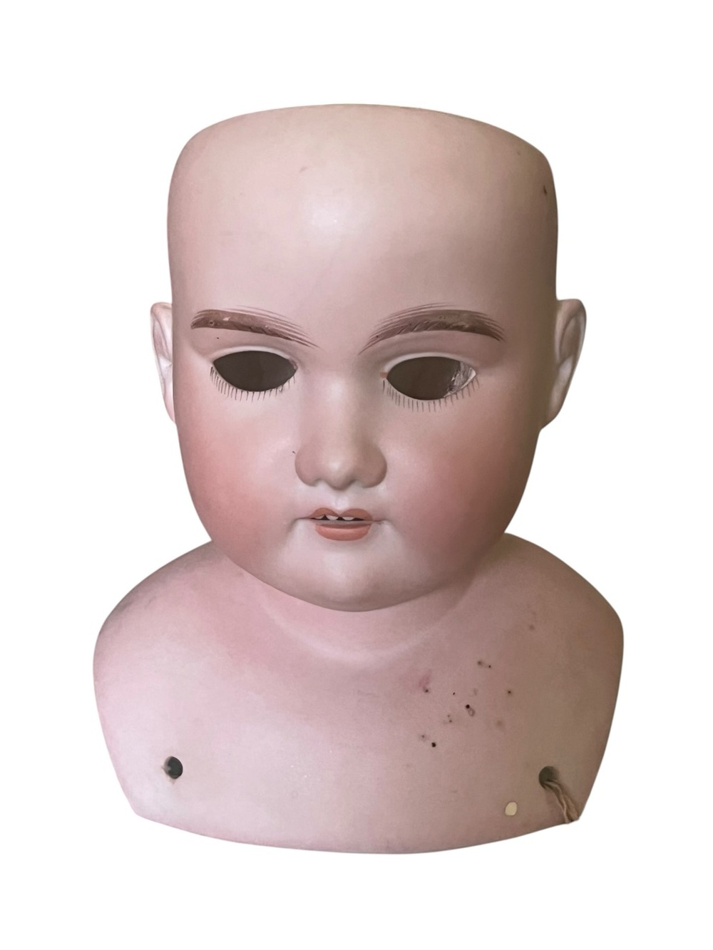 Antique Porcelain Doll Head Bust - Pink